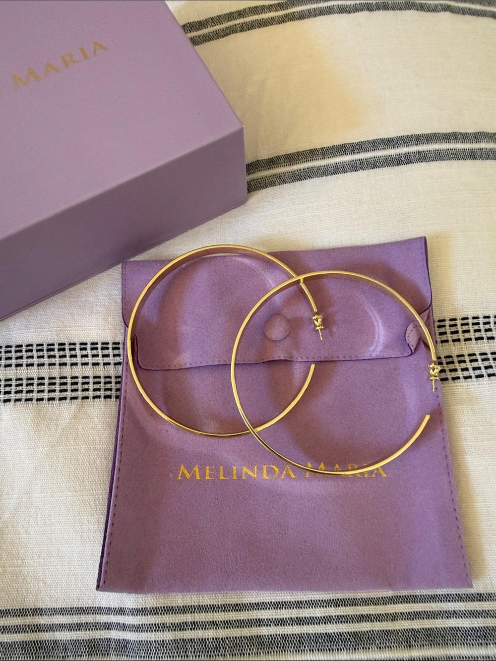 Melinda Maria Large Gold Hoop Earrings